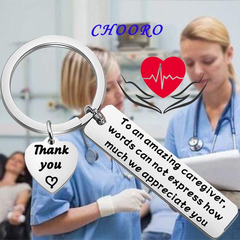 [Australia] - CHOORO Caregiver Gifts Daycare Provider Gift Nanny Gift to an Amazing Caregiver Keychain Babysitter Appreciation Gift Daycare Nurse Caregiver Gift 