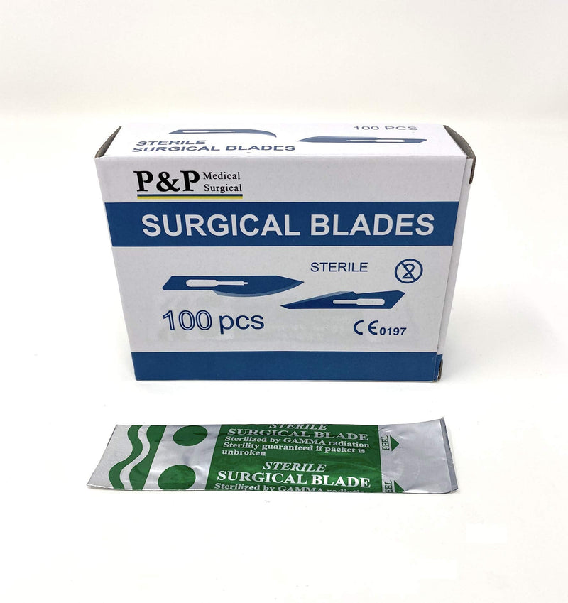 [Australia] - Disposable Surgical Scalpel Blades Sterile High Grade Carbon Steel 2.1% 10xx Individually Foil Wrapped by P&P MEDICAL SURGICAL Size 10 Box of 100 