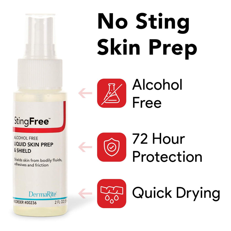 [Australia] - DermaRite StingFree Alcohol Free Liquid Skin Prep/Protectant Pads 50 ea 