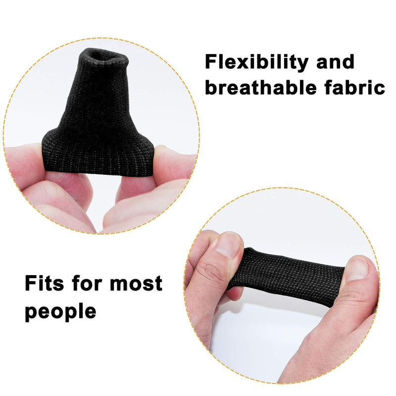 [Australia] - Finger Sleeves , Thumb Splint Brace For Finger Support, Breathable Elastic Finger tape, Compression pression Protector For Reliving Pain, Triggger Finger, Compression Aid For Sports, 10PCS (black) black 