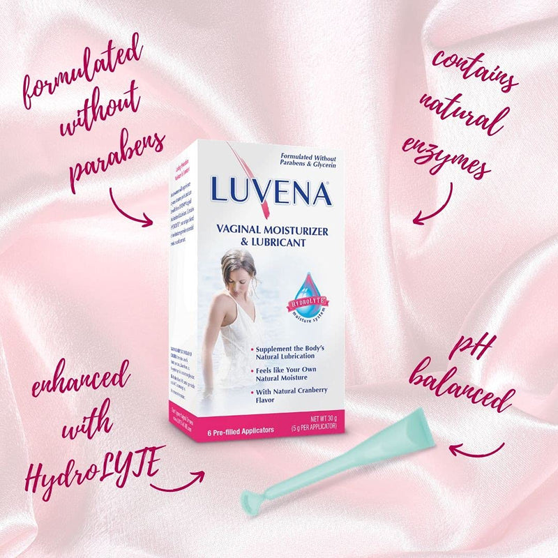 [Australia] - Luvena Moisturizer - Intimate Moisturizer & Dryness Relief for Women - Feminine Moisturizer Relieves Dryness Symptoms - Menopause Support - (1 Pack) 1.05 Ounce (Pack of 6) 