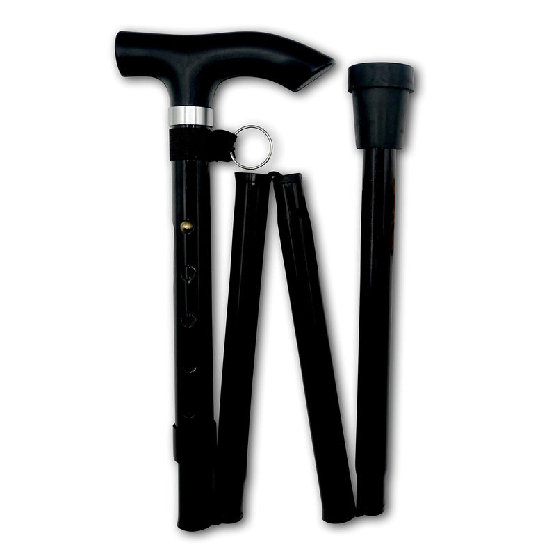 [Australia] - Life Healthcare Walking Stick, Flexible and Durable Walking Aid, Collapsible Walking Stick and Mobility Aid, Adjustable from 33-37 inches, Black 