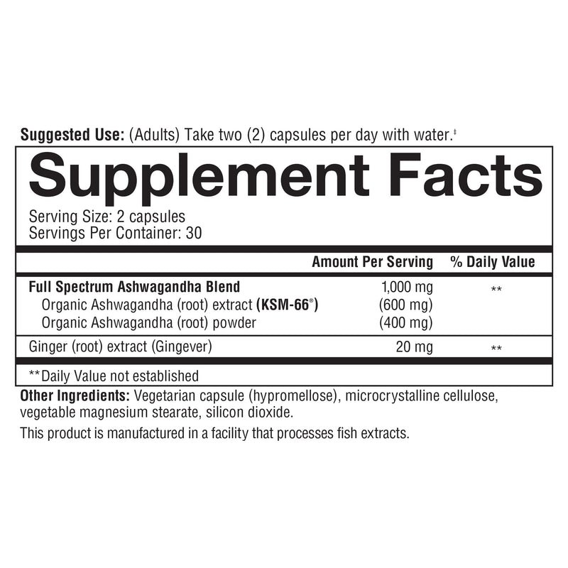 [Australia] - Youtheory Ashwagandha 60 Count (1 Bottle) 