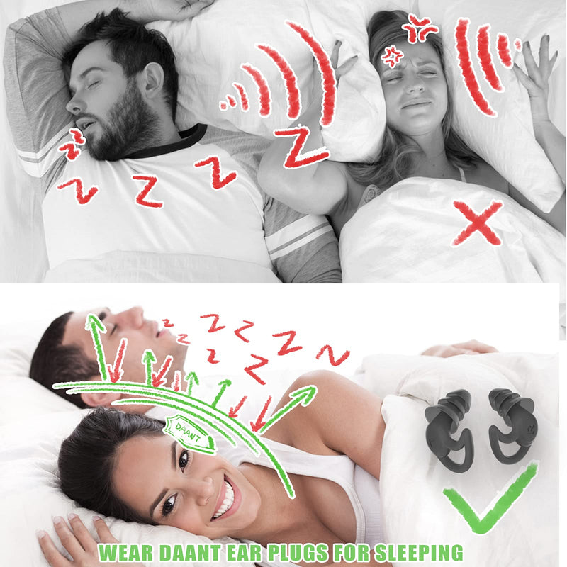 [Australia] - Ear Plugs for Sleeping Noise Cancelling, Super Soft, Reusable Hearing Protection, Suitable for Sleep, Noise Sensitivity and Flights – 32dB Noise Cancelling – Gray 