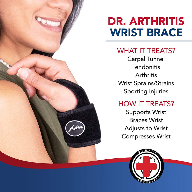[Australia] - Bundle: Heat Therapy Arthritis Gloves (1 Pair, Blue) + Copper Lined Wrist Support (Single) 