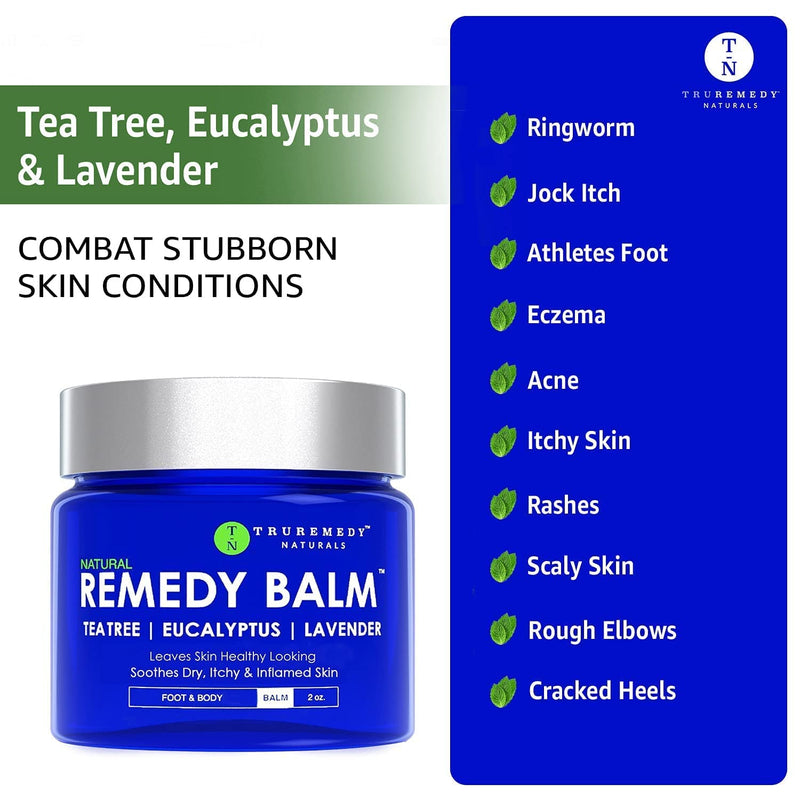 [Australia] - Remedy Tea Tree Oil Balm & Body Wash Bundle | Helps Body Odor, Athlete's Foot, Jock Itch, Ringworm, Yeast Infections, Skin Irritations, Eczema, Rashes for Women/Men | 100% Natural Tea Tree Mint & Aloe 