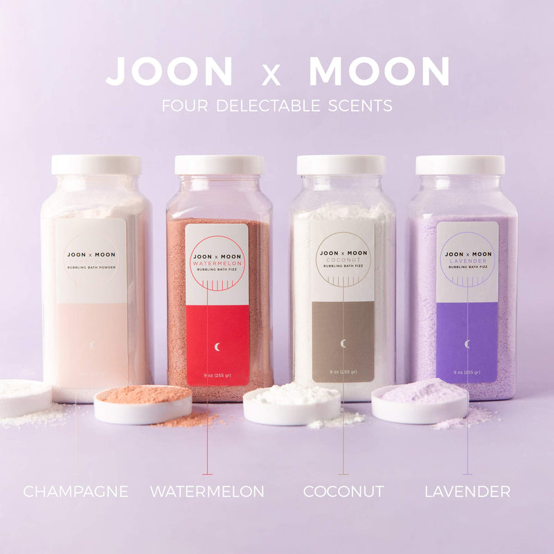 [Australia] - JOON X MOON Bubbling Bath Fizz, (Champagne, 1 Pack), Soothing Bath Soak for Relaxation and Hydrated Skin, Shea Butter, Coconut Oil and Vitamin E for a Nourishing Bubble Bath, 9 oz 9.4 Ounce (Pack of 1) 