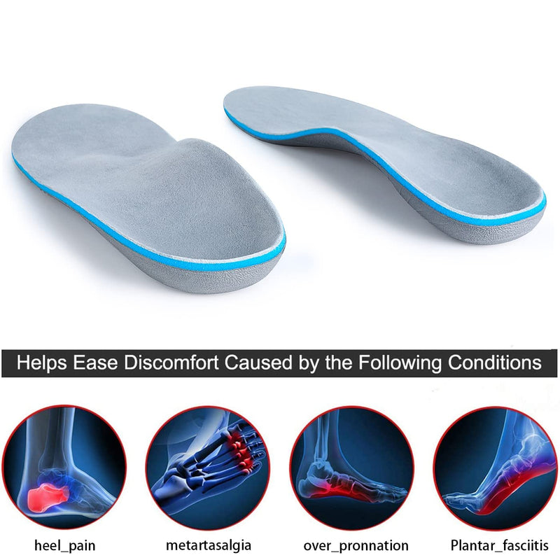 [Australia] - Winter Plantar Fasciitis Insoles Arch Support Orthopedics Warmth and Thickened Insoles Relieve Flat Feet for Men and Women MEN (11-11 1/2) | WOMEN (13-13 1/2) --295MM-11.61" Upgrade Gray 