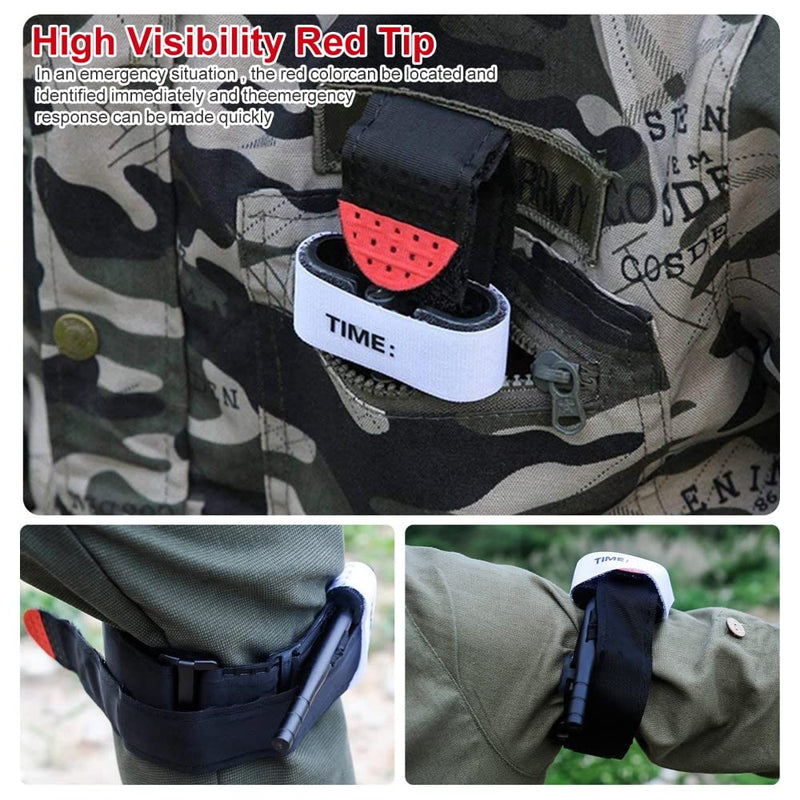 [Australia] - Foreverup 4 Pack Tourniquet, Outdoor Emergency Tourniquet, Tactical Emergency Tourniquet Strap One-Handed Operation Tourniquet Medical First Aid Equipment for Military Outdoor Sports 