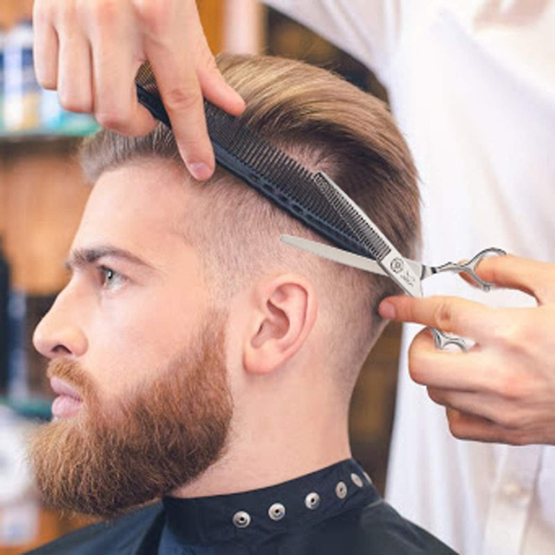 [Australia] - JASON 6 Inch Lefty Barber Thinning Shears for Hair Cutting Professional 30 Teeth Salon Blending Scissors Hairdressing Scissor JP 440C Texturizing Shears for Men Women Blender 