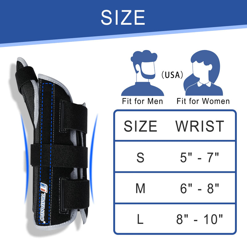 [Australia] - T TIMTAKBO Thumb Spica Splint Wrist Brace, Carpal Tunnel Wrist and Thumb Brace Rigid Support, Wrist Splint Night Support Thumb Stabilizer , Wrist Brace Hand Brace for Sprained Wrist, Arthritis, Tendonitis, Ligament Injury, Left Right Hand, SML Medium 