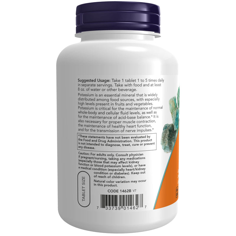 [Australia] - NOW Supplements, Potassium Gluconate 99mg, Easier to Swallow, Essential Mineral*, 250 Tablets 1 