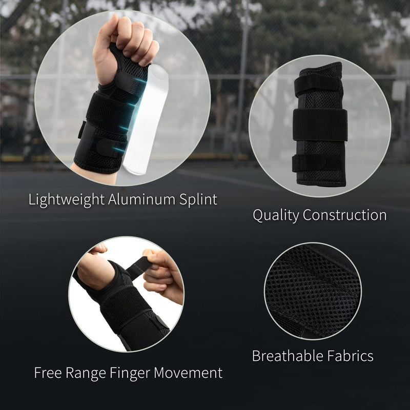 [Australia] - Carpal Tunnel Wrist Brace by BraceUP for Men and Women - Metal Wrist Splint for Hand and Wrist Support and Tendonitis Arthritis Pain Relief (L/XL, Left Hand) L/XL 