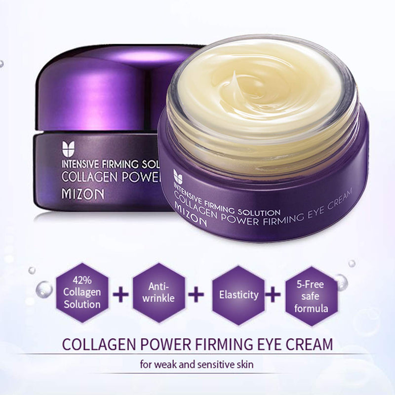 [Australia] - Mizon Collagen Power Firming Eye Cream, with Hyaluronic Acid for Wrinkle Care, Skin Nourished, Moisturizing, Skin Elasticity (25ml, 0.85 fl oz) 0.85 Fl Oz (Pack of 1) 