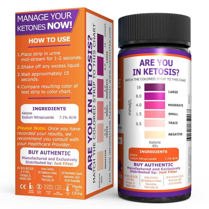 [Australia] - Ketone Keto Urine Test Strips. Look and Feel Great on a Low Carb Ketogenic Diet. Accurately Measure Your Fat Burning Ketosis Levels in 15 Seconds. 125 Strips. 125 Count (Pack of 1) 1 Bottle 