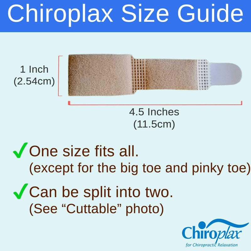 [Australia] - Chiroplax Non-Elastic Toe Wraps Buddy Tape (4 Pack) Broken Overlapping Hammer Toe Separator Brace Finger Cushion Bandages Splint Straightener 