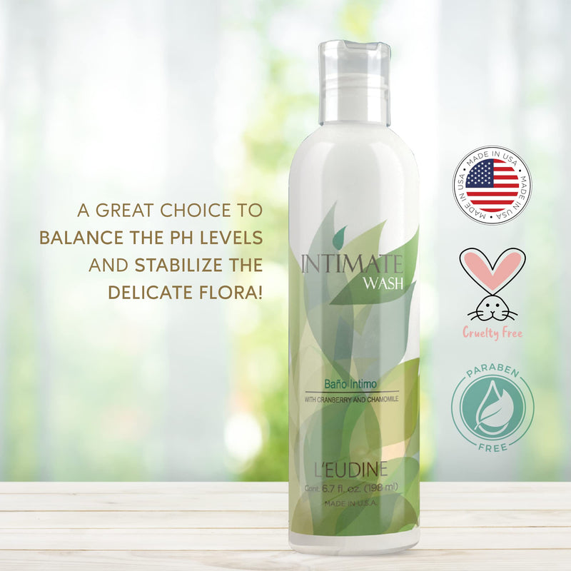 [Australia] - L’EUDINE Intimate Feminine Wash – 6.7Fl Oz pH Balancing Feminine Wash with Chamomile, Aloe Vera – Intimate Wash Women and Men for Daily Freshness – Gentle and Comforting 