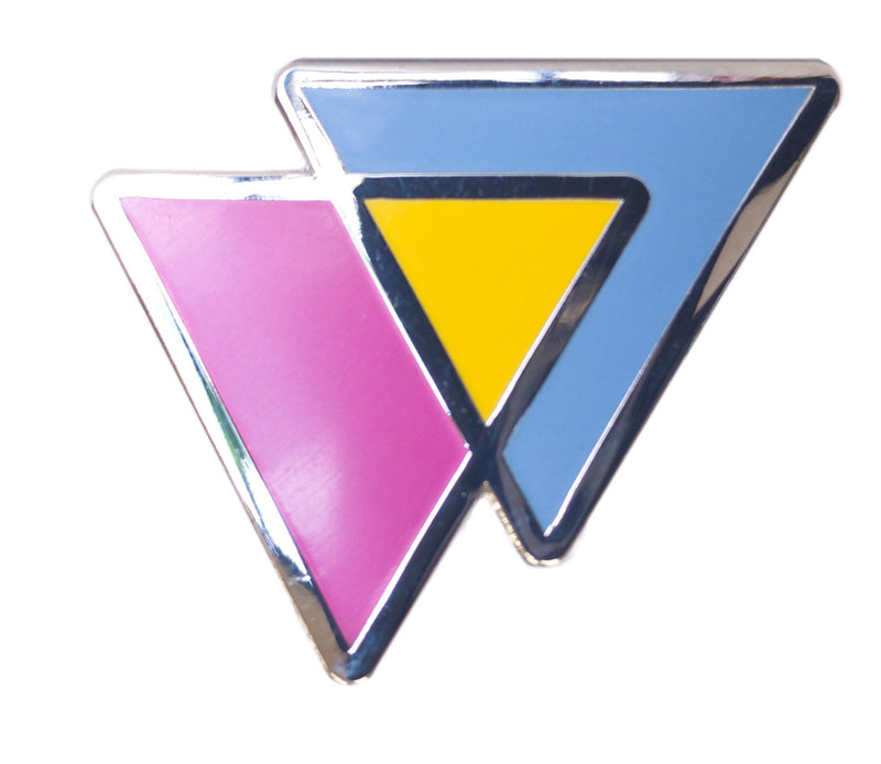 [Australia] - Applicable Pun Pansexual Flag Pan Triangles Pink Yellow and Blue Enamel Pin 