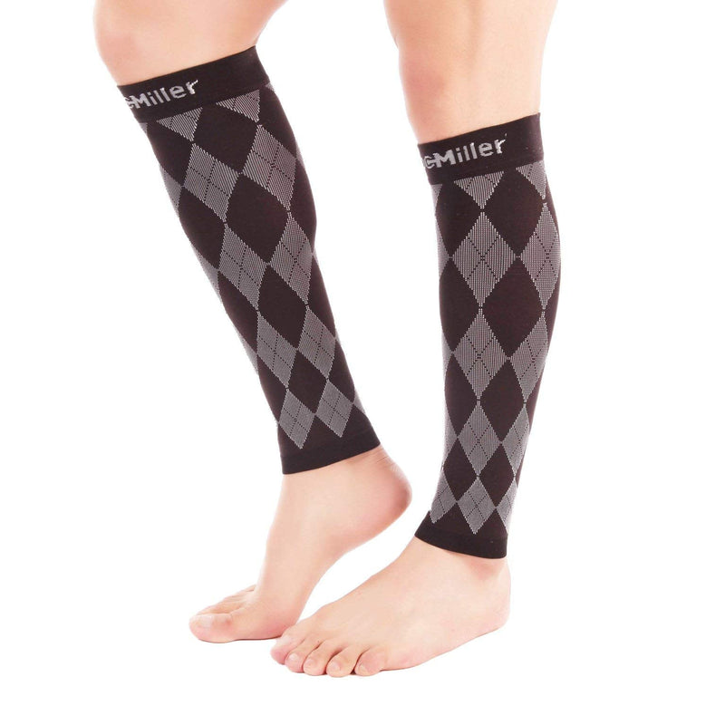 [Australia] - Doc Miller Calf Compression Sleeve for Men & Women - Fast Leg Pain Relief from Shin Splints, Varicose Veins - All Day Calf Support for Running, Travel & Everyday Use Black.Gray XX-Large 