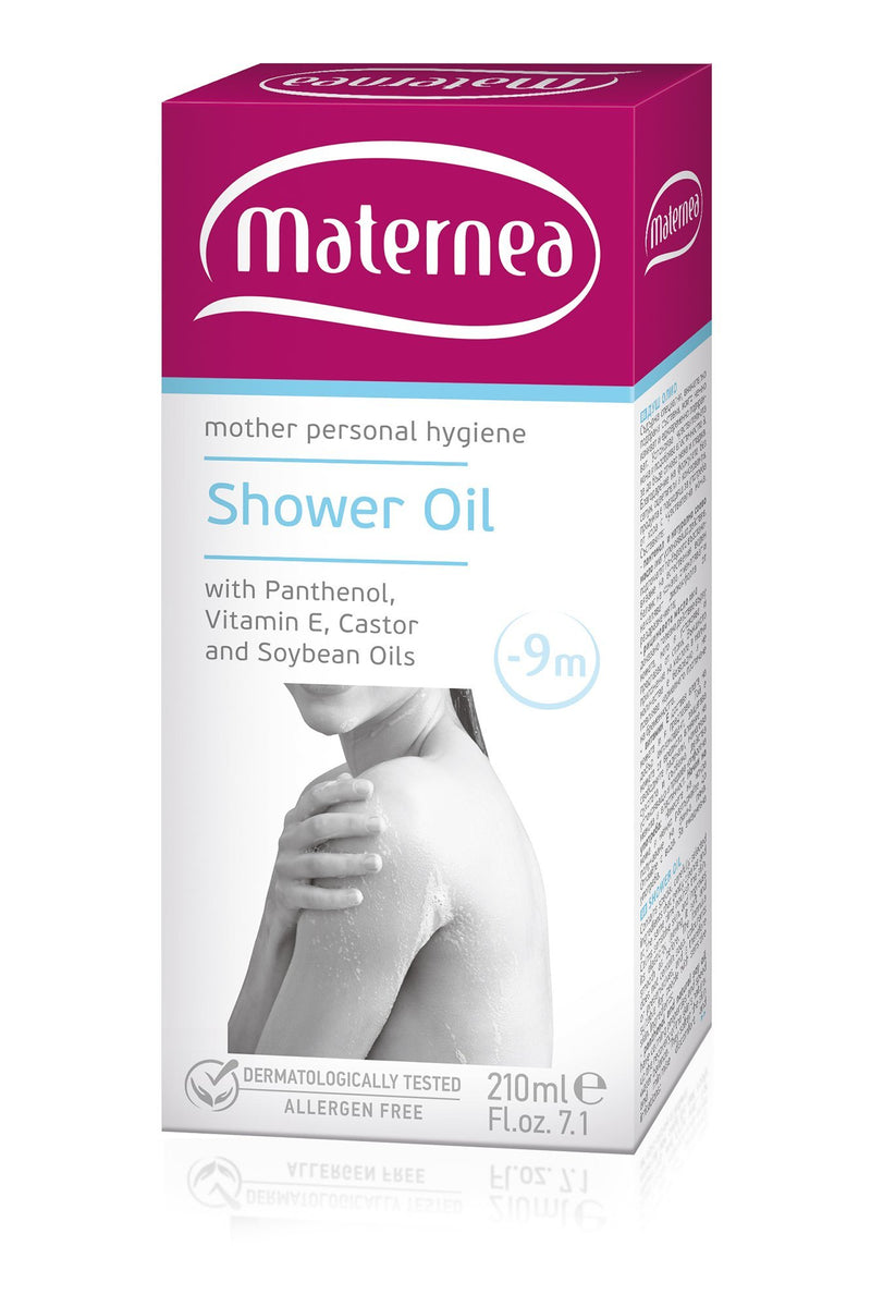 [Australia] - MATERNEA Shower Oil with Panthenol, Vitamin E, Castor and Soybean Oils (7.1 fl.oz. US) Allergen Free 