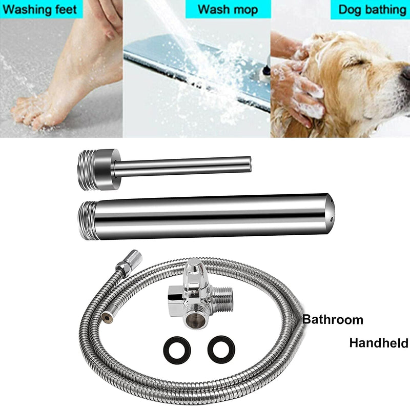 [Australia] - 4 Pcs Shower Enema System, STARHAND 6-Foot Shower Douche Enema Kit with 2 Bathroom Handheld Nozzles and Regulator Knob for Men Women Cleaning 4PCS 
