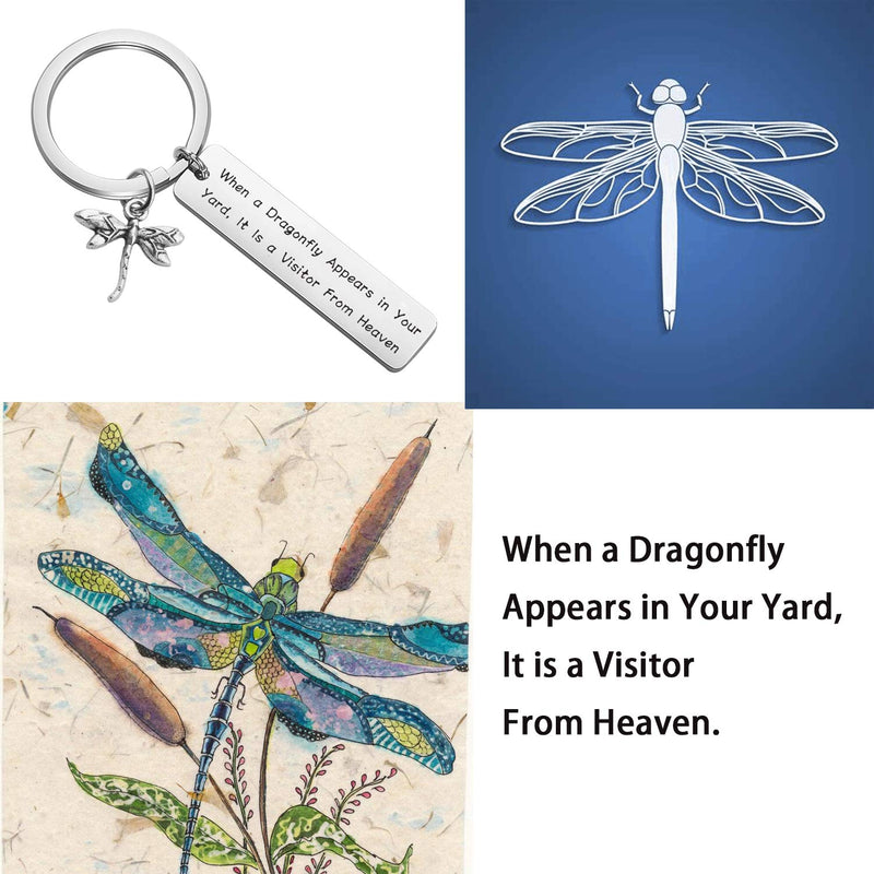 [Australia] - MAOFAED Dragonfly Gift Dragonfly Memorial Gift Loss of Love One Gift Remembrance Gift Dragonfly Lover Gift When a Dragonfly Appears in Your Yard It is a Visitor from Heaven 