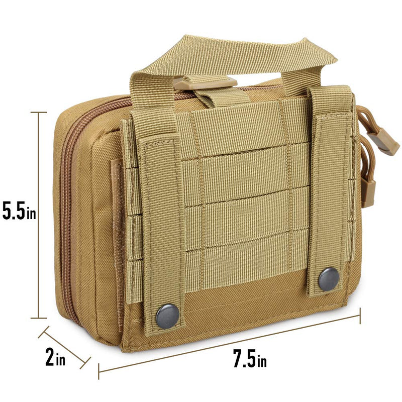 [Australia] - LIVANS Tactical EMT Pouch, Rip Away Molle Medical Pouches IFAK Tear-Away First Aid Kit Emergency Survival Bag for Travel Outdoor Hiking Khaki 