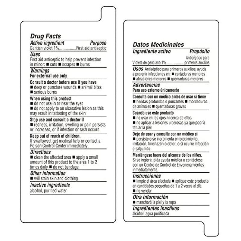 [Australia] - De la Cruz Gentian Violet - Violeta de Genciana - Tincture of Violet 1% First Aid Antiseptic, 1 FL OZ 1 Fl Oz (Pack of 1) 