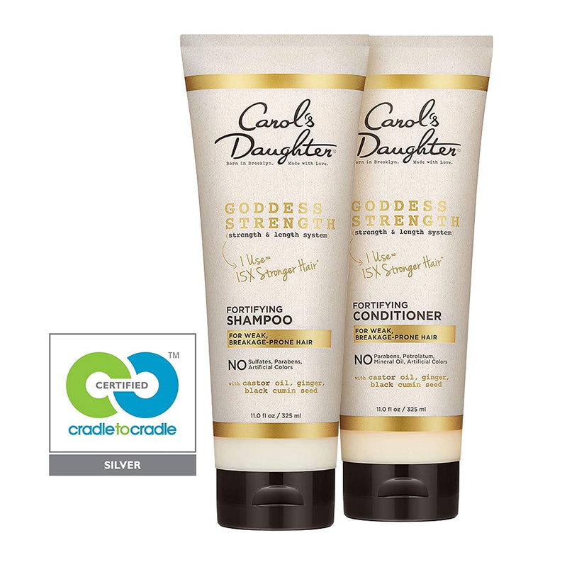 [Australia] - Carol’s Daughter Goddess Strength Conditioner with Castor Oil for Curly, Wavy, Natural Hair, Anti-breakage Deep Conditioner, Hair Mask and Detangler, Add Moisture to Dry, Damaged Hair, 11 fl oz 