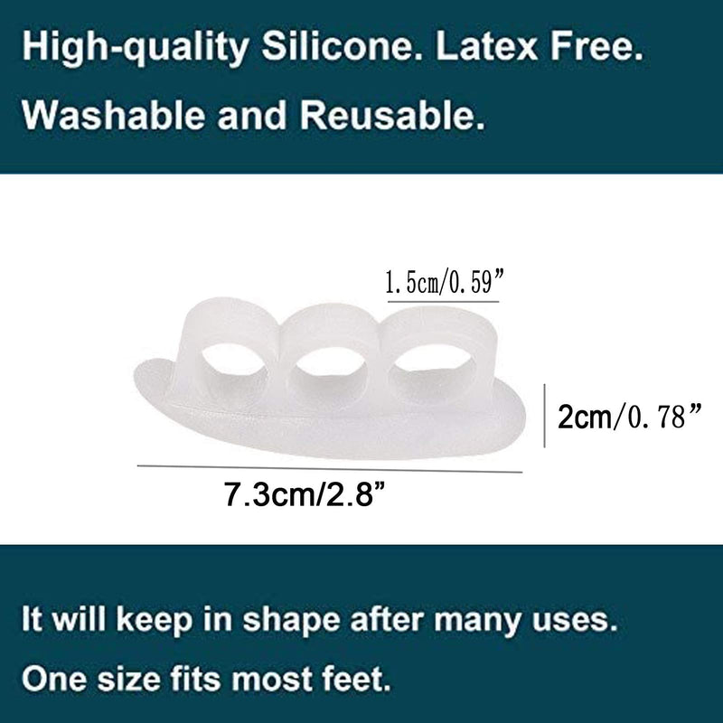 [Australia] - Mcvcoyh10 Pcs Gel Hammer Toe Crests Pads Silicone Toe Straightener Cushion Support Pain Relief for Hammer Toe, Overlapping Toes, Curled Toe-3 Loops 
