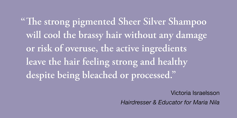 [Australia] - Maria Nila Sheer Silver, Neutralizes Golden Shades, Violet Pigments Gives Cool Tone, 100% Vegan & Sulfate/Paraben free Silver Conditioner 100 ml 
