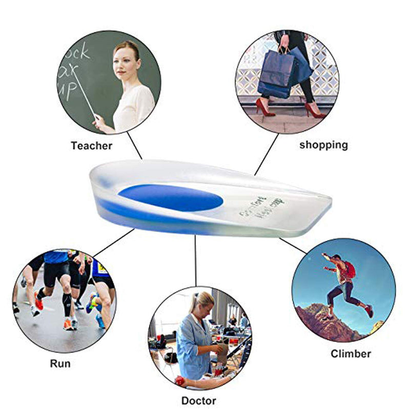 [Australia] - 3 Pairs of Gel Heel Cups Heel Support Pads Cushions for Plantar Fasciitis Heel Pain (Men/Large) Men/Large 