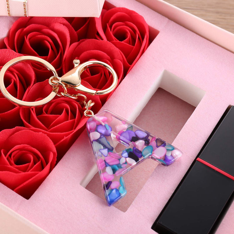 [Australia] - Letter A Keychain Accessories Cute Crystals Keyring Initial Key Ring for Women Letter B 