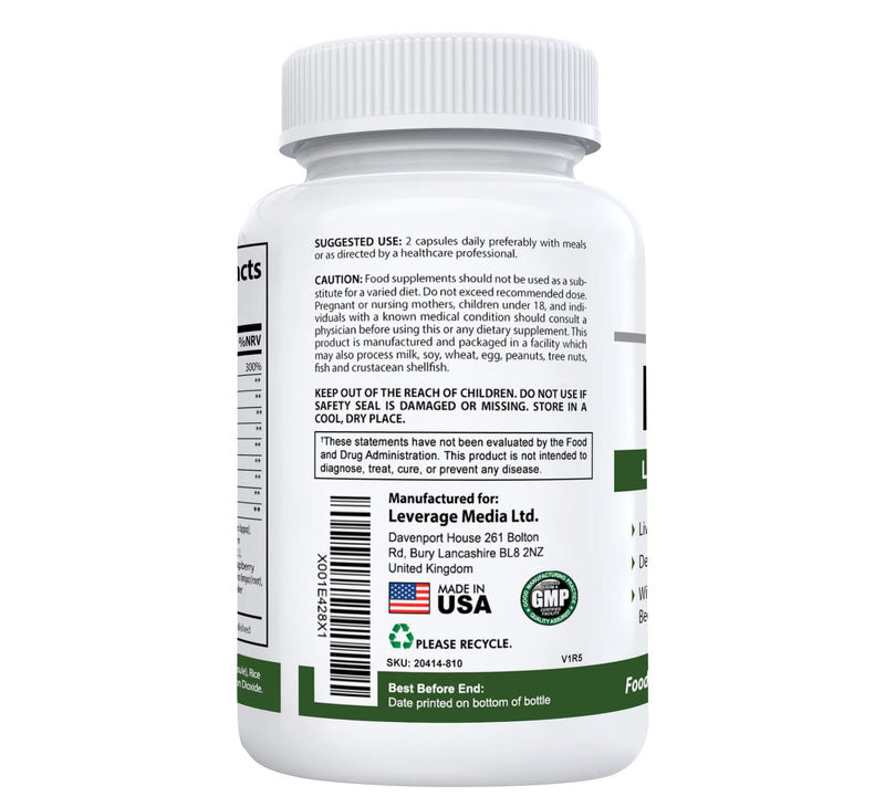 [Australia] - LiverLift #1 Liver Cleanse & Detox Supplement | Milk Thistle (Silymarin), Turmeric, Beetroot, Dandelion, Chicory, Burdock, Artichoke and More | Money Back Guarantee | 60 Vege Capsules 