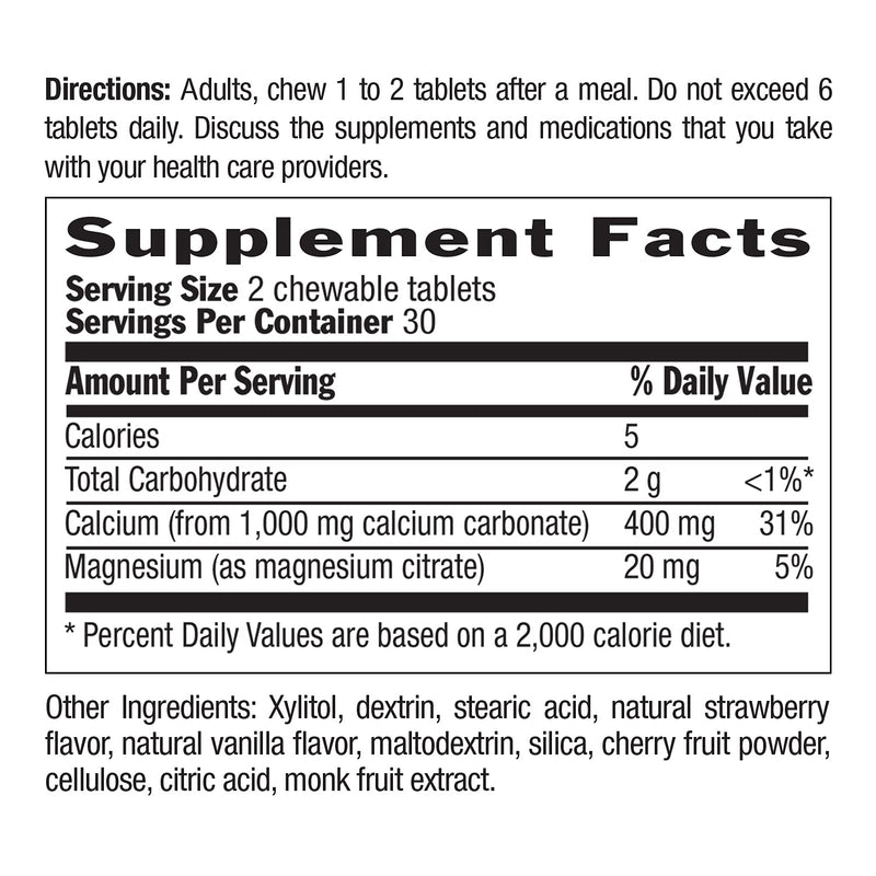 [Australia] - Country Life Acid Rescue Calcium Carbonate Berry Flavor 1 000 mg 60 Chewable Tablets 60 Count (Pack of 1) 