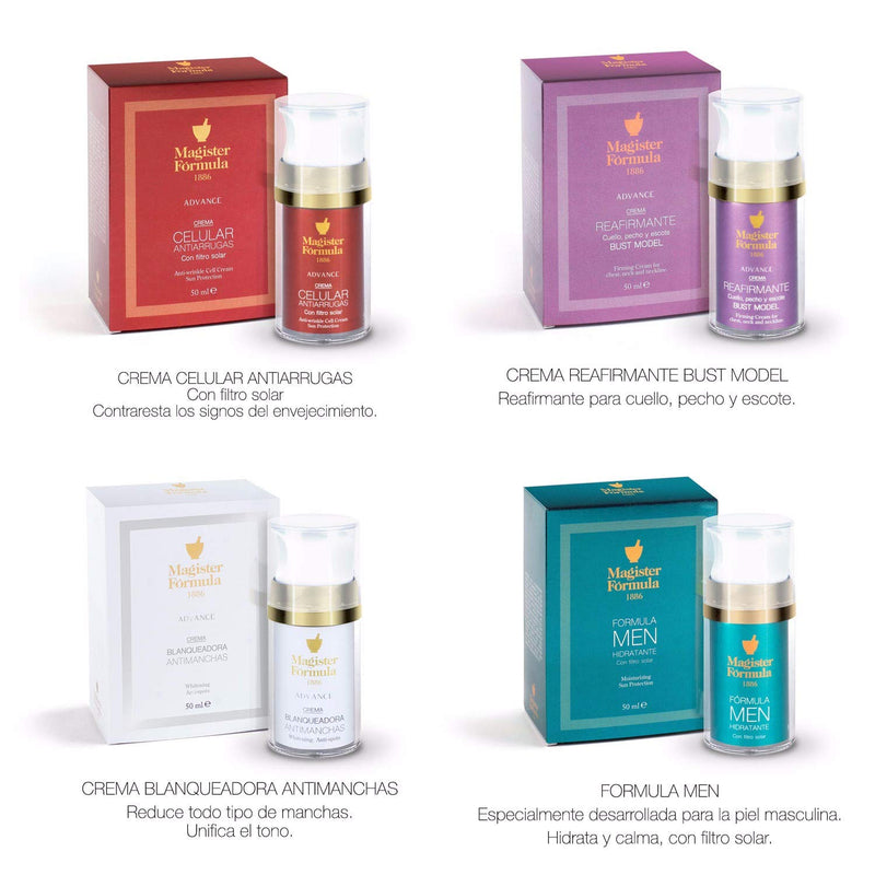 [Australia] - Anti Wrinkle Cellular Cream 50 ml | Solar Protection SPF 15 | Hyaluronic Acid | Anti Aging Face Cream for Mature Skin | Moisturiser, Nourishing | Women and Men | Day and Night | Magister Formula 