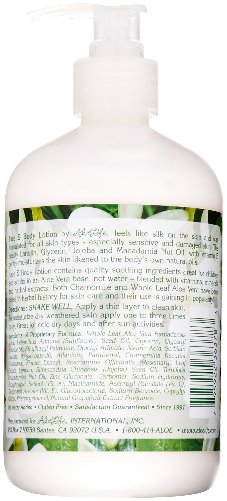 [Australia] - Aloe Life - Face and Body Lotion, Lubricates, Protects and Moistens the Skin, Formulated for All Skin Types, Great for Sensitive and Damaged Skin (16 Ounces) 16 Fl Oz (Pack of 1) 