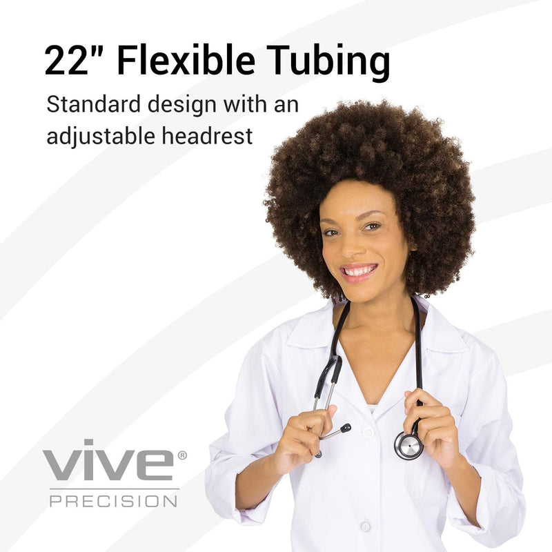 [Australia] - Vive Precision Dualhead Stethoscope - Dual Head Diaphragm Bell for Nurses, ER, Cardiology, Veterinary (Black) Black 