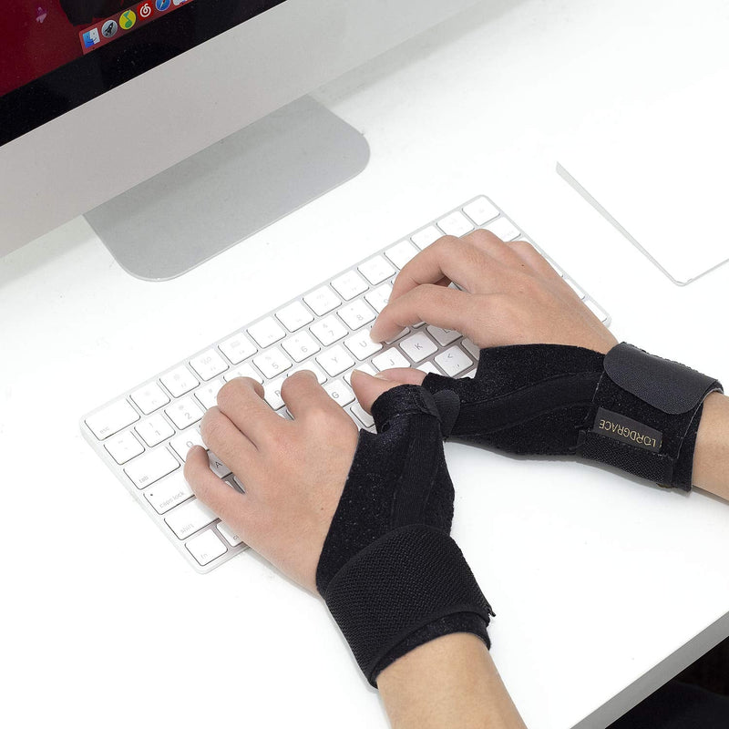 [Australia] - Thumb Splint Brace - Reversible Thumb & Wrist Stabilizer Splint for BlackBerry Thumb, Trigger Finger, Pain Relief, Arthritis, Tendonitis, Sprained and Carpal Tunnel Supporting, Lightweight and Breatha 