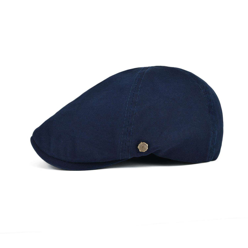 [Australia] - VOBOOM Cotton Flat Cap Cabbie Hat Gatsby Ivy Cap Irish Hunting Hat Newsboy Navy 