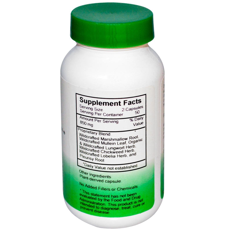[Australia] - Dr. Christopher's Unisex Lung & Bronchial Formula Vegetarian Capsules 100 Count 425mg Each 