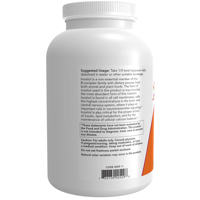 [Australia] - NOW Supplements, Inositol Powder, Neurotransmitter Signaling*, Cellular Health*, 1-Pound 1 Pound (Pack of 1) 