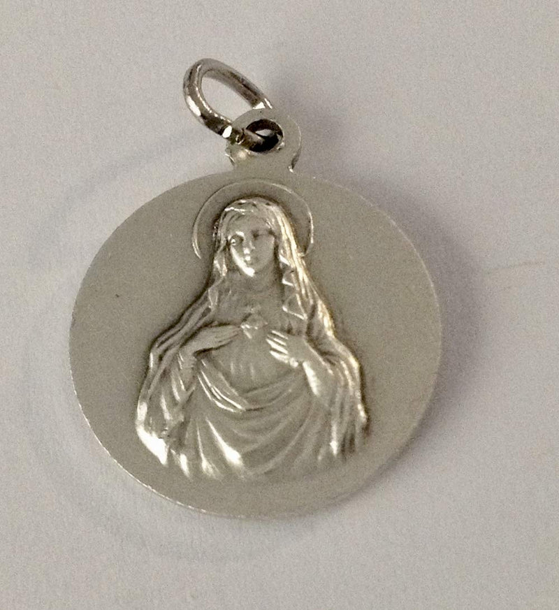 [Australia] - THE SACRED HEART OF JESUS AND MARY MEDAL ( THE TWO SACRED HEARTS IN JUST ONE MEDAL ) - 100% MADE IN ITALY (ROUND SHAPE) 