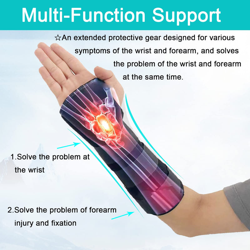 [Australia] - TANDCF bestlife Unisex Forearm and Wrist Support Splint Brace Double Fixation Wrist Brace For Carpal Tunnel,Adjustable Night Time Forearm Immobilizer Brace Splints,9.8 inch (25cm) length(RH/S) Right Hand Small/Medium 