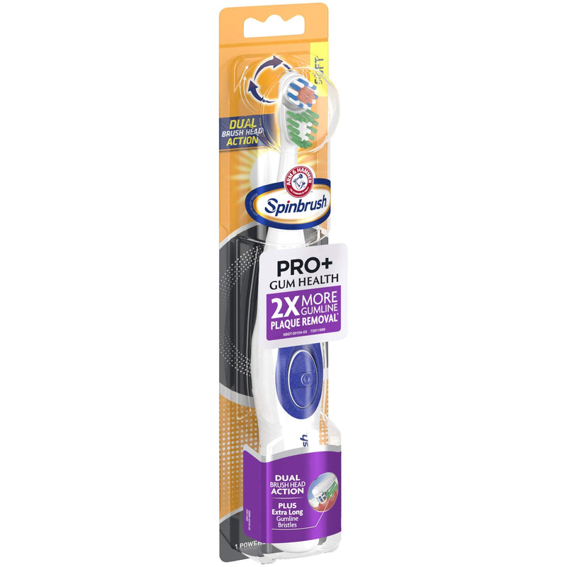 [Australia] - Arm & Hammer Spinbrush PRO+ Gum Health Powered Toothbrush, Pack of 1 - Packaging May Vary 