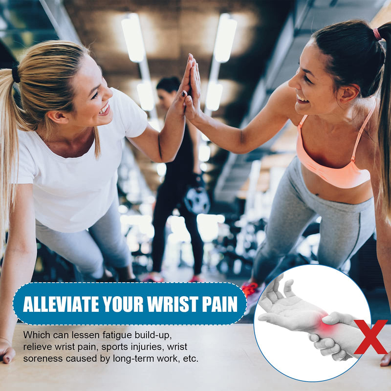 [Australia] - SATINIOR 2 Pieces Carpal Tunnel Wrist Brace Support Removable Metal Wrist Splint, Three Adjustable Compression Straps for Tendinitis, Sports Injuries, Pain Relief (Left and Right Hand), Black Right and Left Hand 