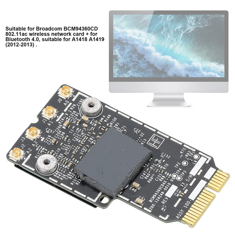 [Australia] - for BCM94360CD 802.11ac Wireless Network Card Bluetooth4.0 PCIE Mini WLAN+for Bluetooth4.0 Card Compatible with A1418 A1419 