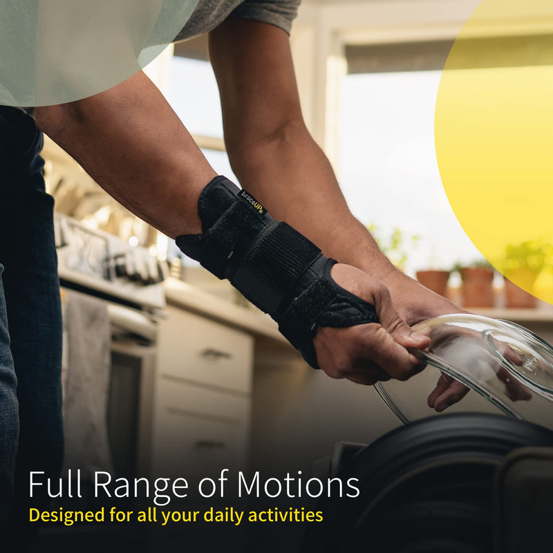 [Australia] - Carpal Tunnel Wrist Brace by BraceUP for Men and Women - Metal Wrist Splint for Hand and Wrist Support and Tendonitis Arthritis Pain Relief (L/XL, Left Hand) L/XL 