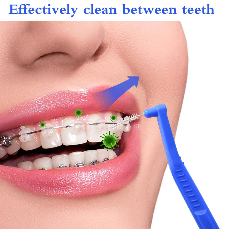 [Australia] - Angzhili 25 Pcs Interdental Brushes Oral Dental Hygiene Floss Brush Flossing Head Braces for Cleaning Tooth Cleaning Tool 