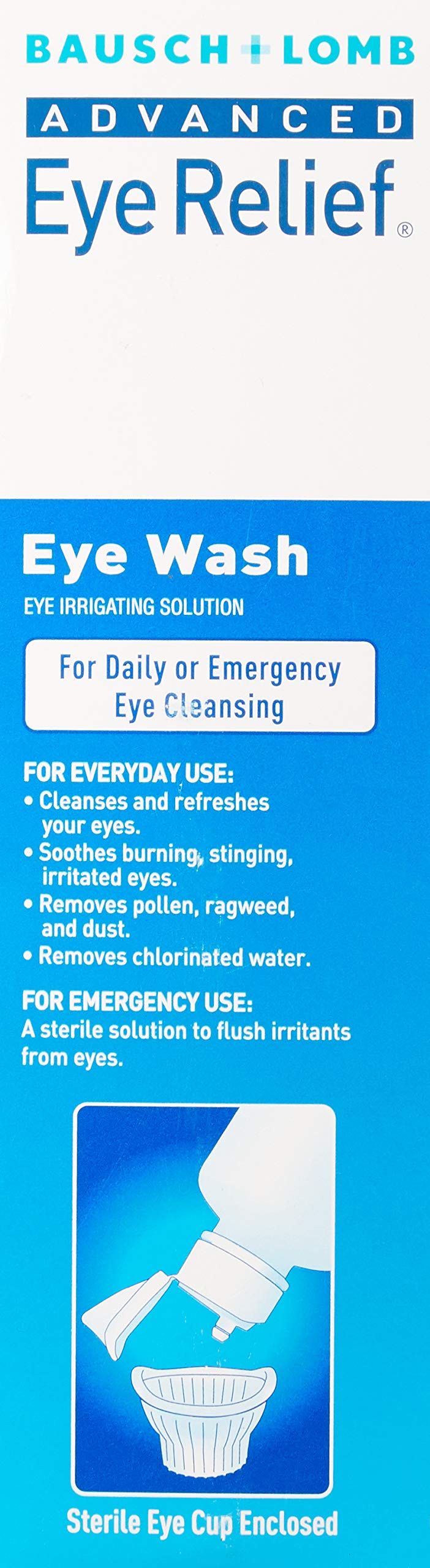 [Australia] - B&L Eye Wash Size 4z Bausch & Lomb Advanced Eye Relief, Eye Wash Eye Irrigating Solution 